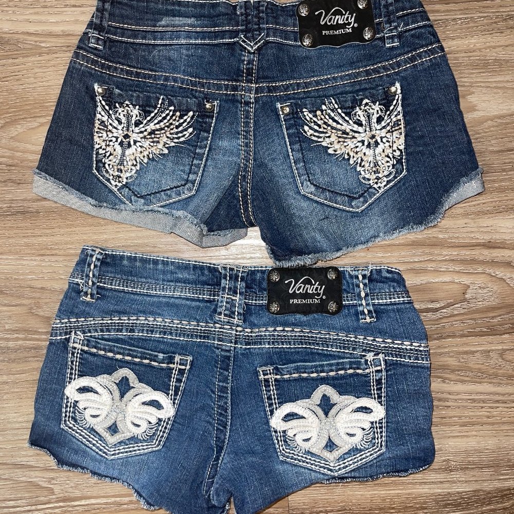 Vanity Jean Shorts Bundle sz 25